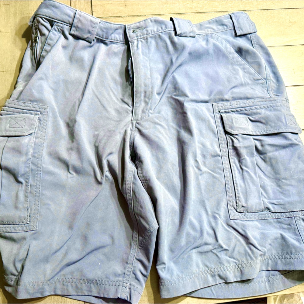 Men's SMOKY BLUE Duluth Flex Dry on the Fly Relaxed Fit 11" Cargo Shorts